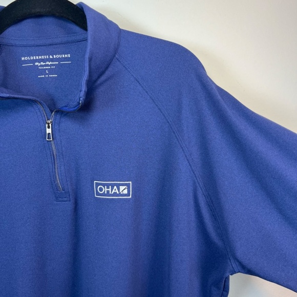 Holderness & Bourne The Westland Pullover Dry Luxe Tailored Fit 1/4 Zip Sz Large - Picture 5 of 16